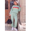 Ekouaer Women’s 2 Piece Lounge Sets Casual Matching Set 2026 Fashion Outfit(Ice Green-striped)