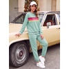 Ekouaer Women’s 2 Piece Lounge Sets Casual Matching Set 2026 Fashion Outfit(Ice Green-striped)