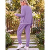 Ekouaer Women’s 2 Piece Lounge Sets Casual Matching Set 2026 Fashion Outfit(Purple Bow)