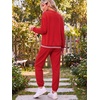Ekouaer Women’s 2 Piece Lounge Sets Casual Matching Set 2026 Fashion Outfit(Red Merry)