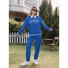 Ekouaer Women’s 2 Piece Lounge Sets Casual Matching Set 2026 Fashion Outfit(Sky Blue Letter)