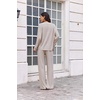 Ekouaer Women’s 2 Piece Sets Striped Lounge Sets Outfits Matching Clothing(Apricot Black Combo)
