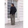 Ekouaer Women’s 2 Piece Sets Striped Lounge Sets Outfits Matching Clothing(Black Leopard Combo)