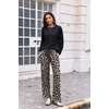 Ekouaer Women’s 2 Piece Sets Striped Lounge Sets Outfits Matching Clothing(Black Leopard Combo)
