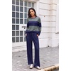 Ekouaer Women’s 2 Piece Sets Striped Lounge Sets Outfits Matching Clothing(Navy Grey Combo)