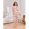Ekouaer Womens Christmas Pajamas Silk Satin Pjs 2 Piece Striped Loungewear(Christmas Champagne Bow)