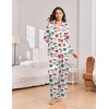 Ekouaer Womens Christmas Pajamas Silk Satin Pjs 2 Piece Striped Loungewear(Colorful Bow)