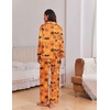 Ekouaer Womens Christmas Pajamas Silk Satin Pjs 2 Piece Striped Loungewear(Halloween)