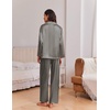 Ekouaer Womens Christmas Pajamas Silk Satin Pjs 2 Piece Striped Loungewear(Stripe Black Champagne)