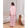 Ekouaer Womens Christmas Pajamas Silk Satin Pjs 2 Piece Striped Loungewear(Stripe Pink White)