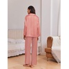 Ekouaer Womens Christmas Pajamas Silk Satin Pjs 2 Piece Striped Loungewear(Stripe Red White)