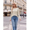 Ekouaer Womens Long Sleeve Shirts Business Casual Tops Fall Winter Thermal(Beige)