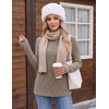 Ekouaer Womens Long Sleeve Shirts Business Casual Tops Fall Winter Thermal(Coffee)