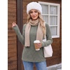 Ekouaer Womens Long Sleeve Shirts Business Casual Tops Fall Winter Thermal(Green)
