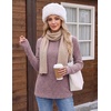 Ekouaer Womens Long Sleeve Shirts Business Casual Tops Fall Winter Thermal(Purple Red)