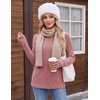 Ekouaer Womens Long Sleeve Shirts Business Casual Tops Fall Winter Thermal(Wine Red)