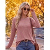 Ekouaer Womens Long Sleeve Shirts Business Casual Tops Fall Winter Thermal(Wine Red)