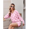 Ekouaer Womens Lounge Sets 2 Piece Long Sleeve Casual Striped Matching Set(Pink Bow)