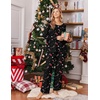 Ekouaer Womens Pajama Sets 2 Piece Striped Loungewear Soft Matching Pjs(Christmas Black Candy Cane)