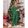 Ekouaer Womens Pajama Sets 2 Piece Striped Loungewear Soft Matching Pjs(Christmas Green)