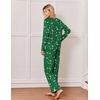 Ekouaer Womens Pajama Sets 2 Piece Striped Loungewear Soft Matching Pjs(Christmas Green)