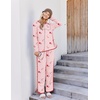 Ekouaer Womens Pajama Sets 2 Piece Striped Loungewear Soft Matching Pjs(Christmas Pink Candy Cane)