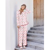 Ekouaer Womens Pajama Sets 2 Piece Striped Loungewear Soft Matching Pjs(Christmas Pink Wreath)
