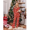 Ekouaer Womens Pajama Sets 2 Piece Striped Loungewear Soft Matching Pjs(Christmas Red Tree)