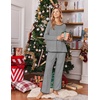 Ekouaer Womens Pajama Sets 2 Piece Striped Loungewear Soft Matching Pjs(Stripe Black&white)