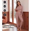 Thermal Underwear for Women Fleece Linen Long John Sets Warm Base Layer(Black/ Dirty Pink/Beige)