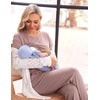 Women 3Pcs Maternity Nursing Pajamas Sets Short Sleeve Breastfeeding Pjs(Dirty Pink)