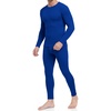 Thermal Underwear for Men Long Johns Set Winter Base Layer Top and Bottom(Royal Blue)