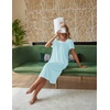 Ekouaer Cotton Long Nightgowns for Women Vintage House Dress with Pockets(Light Blue)