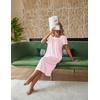 Ekouaer Cotton Long Nightgowns for Women Vintage House Dress with Pockets(Pink Floral)