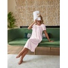Ekouaer Cotton Long Nightgowns for Women Vintage House Dress with Pockets(Pink Flower)