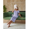 Ekouaer Cotton Long Nightgowns for Women Vintage House Dress with Pockets(Purple Speckle)