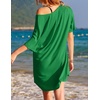 Ekouaer Cotton Nightgowns for Women Oversized Sleep Shirt Tshirt Night Gown(Green)