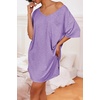 Ekouaer Cotton Nightgowns for Women Oversized Sleep Shirt Tshirt Night Gown(Purple)