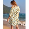 Ekouaer Cotton Nightgowns for Women Oversized Sleep Shirt Tshirt Night Gown(Sunflower)