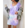 Ekouaer Cotton Nightgowns for Women Oversized Sleep Shirt Tshirt Night Gown(Tie Dye)