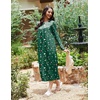 Ekouaer Long Sleeve Nightgowns for Women Sleep Shirt Henley Sleep Dress(Christmas Green)