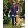 Ekouaer Men’s Cotton Pajama Set Short Sleeve Button Down Sleepwear Pjs(Navy Blue)