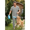 Ekouaer Men’s Cotton Pajama Set Short Sleeve Button Down Sleepwear Pjs(Striped/Dark Grey & Apricot)