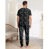 Ekouaer Mens Pajama Set Short Sleeve Pjs with Pant 2 Piece Lounge Set S-3XL(Game Controller)