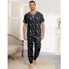 Ekouaer Mens Pajama Set Short Sleeve Pjs with Pant 2 Piece Lounge Set S-3XL(Game Controller)