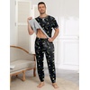 Ekouaer Mens Pajama Set Short Sleeve Pjs with Pant 2 Piece Lounge Set S-3XL(Game Controller)