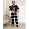 Ekouaer Mens Pajama Set Short Sleeve Pjs with Pant 2 Piece Lounge Set S-3XL(Tie-dye Black White)
