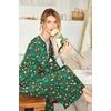 Ekouaer Nightgowns for Women Long Sleeve Winter Night Gown with Pockets(Christmas Green)