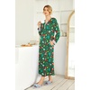 Ekouaer Nightgowns for Women Long Sleeve Winter Night Gown with Pockets(Christmas Green)