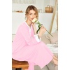 Ekouaer Nightgowns for Women Long Sleeve Winter Night Gown with Pockets(Light Pink)